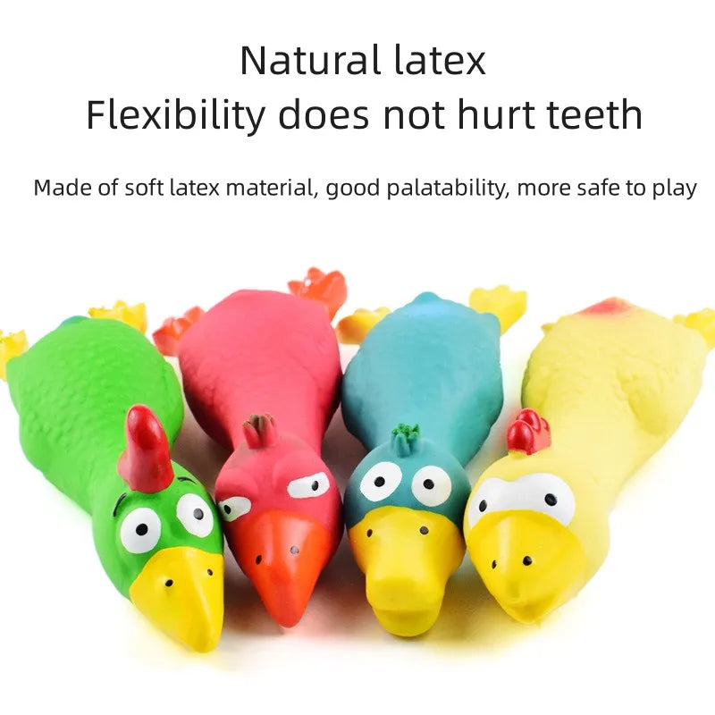 Cute Latex Chicken Shape Pet Squeak Toys Pet Friendly Supplies