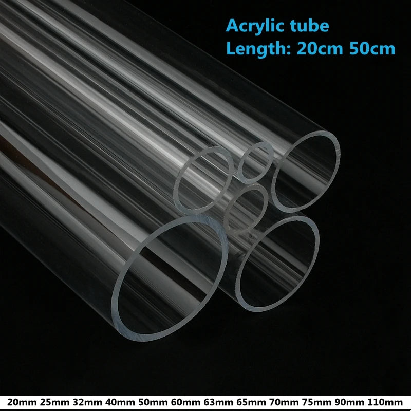 1~2PCS O.D 3mm~110mm High Transparent Acrylic Tube Fish Tank Aquarium Plexiglass Tube Pet Friendly Supplies