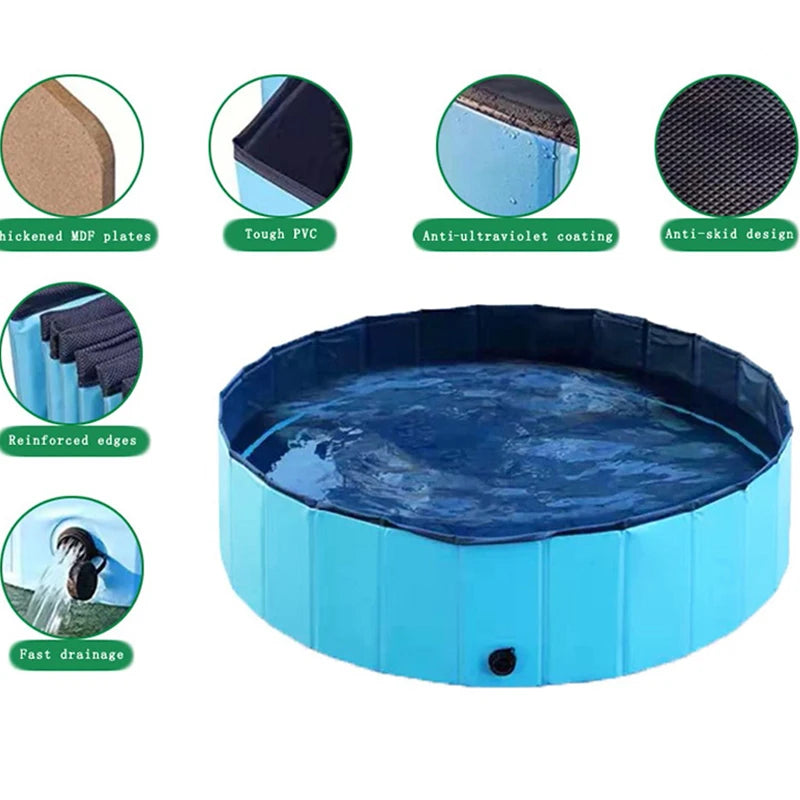 Foldable Dog Swimming Pool Pet Friendly Supplies