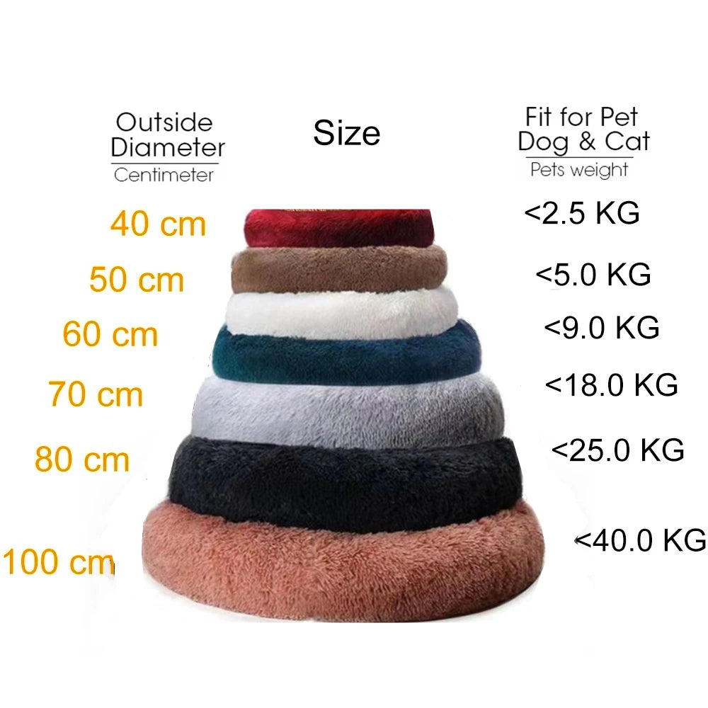 Fluffy Round Bed Pet Friendly Supplies