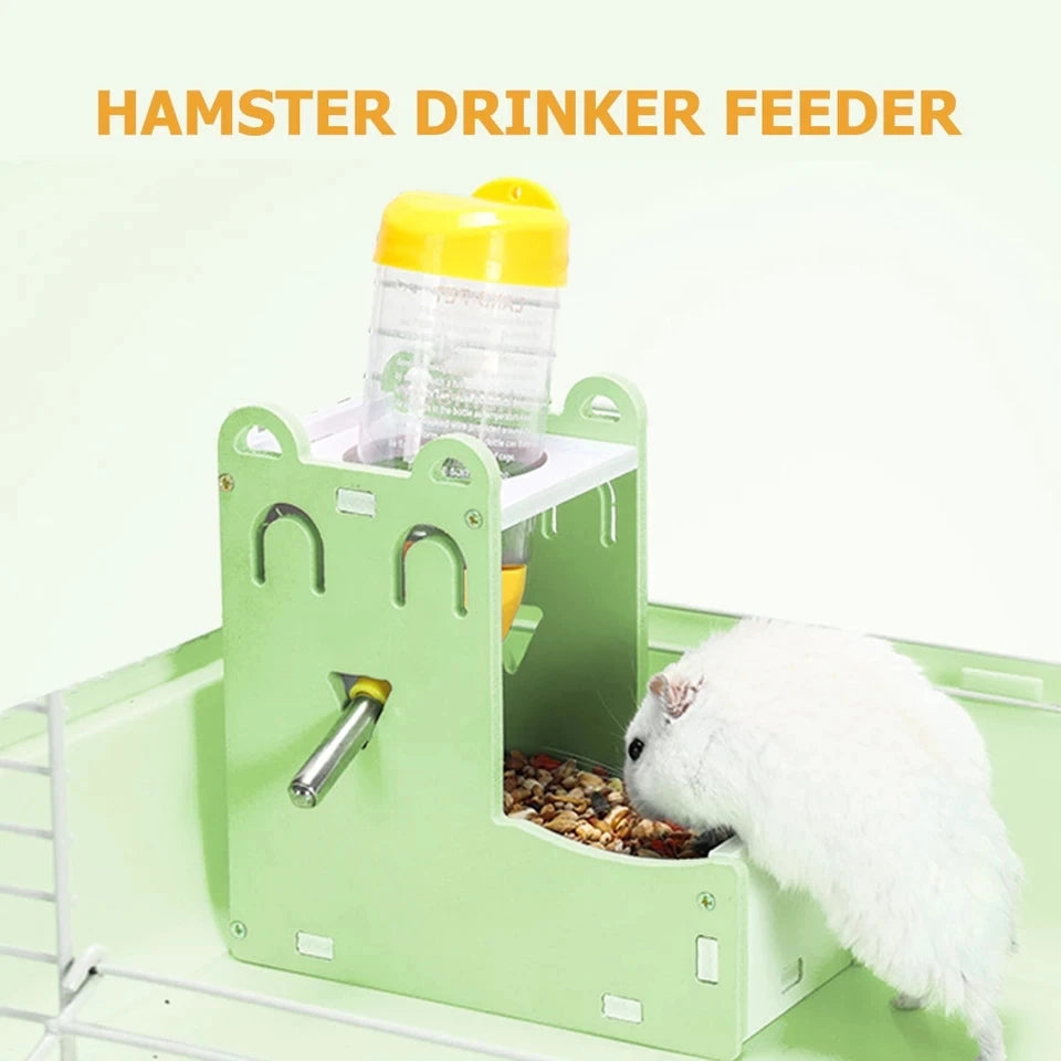 Small Animal Automatic Drinker 2 in 1 Feeder Cute Mini Feeder Pet Friendly Supplies