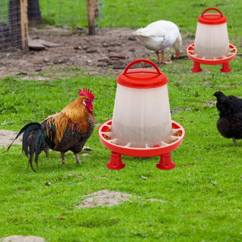 New 1.5kg Chicken Feeder Bucket With Legs.  Poultry Food Fountain - Pet Friendly Supplies