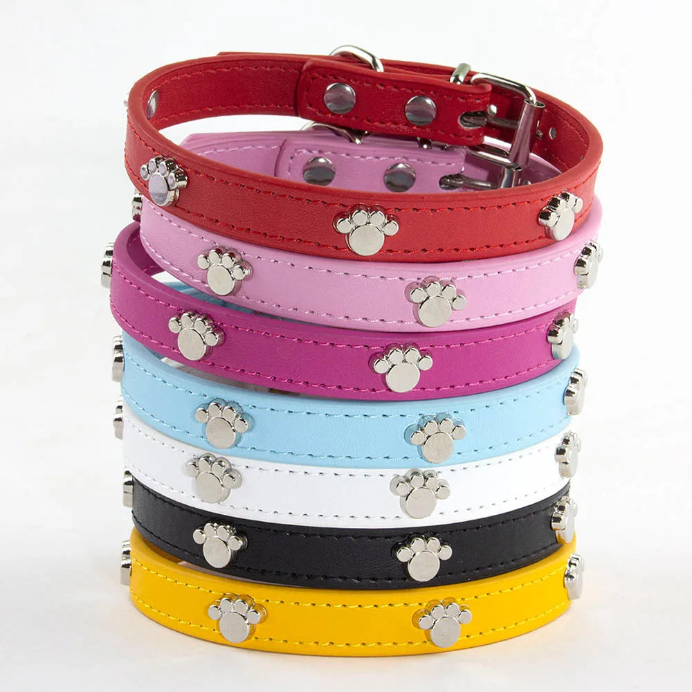 Paw Leather Durable Dog Collars - Pet Friendly Supplies