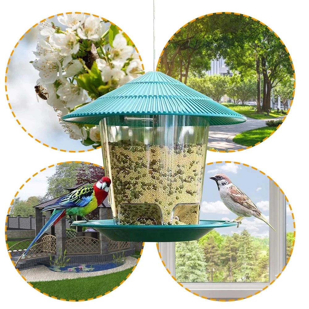 Automatic Bird Feeder Multiple Feeding Dispenser - Pet Friendly Supplies