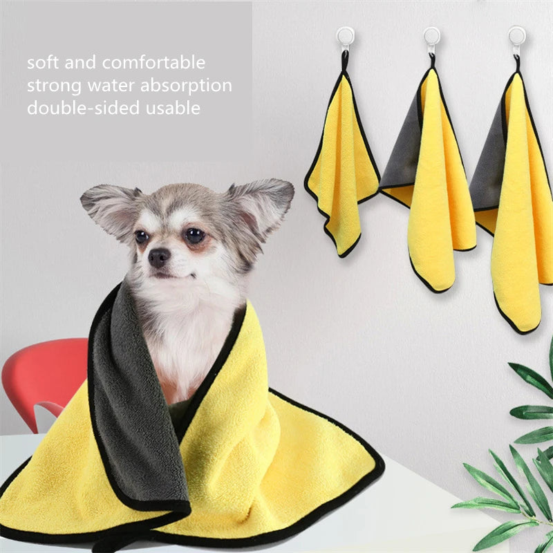 Quick-Dry Absorbent Bath Towels Pet Friendly Supplies