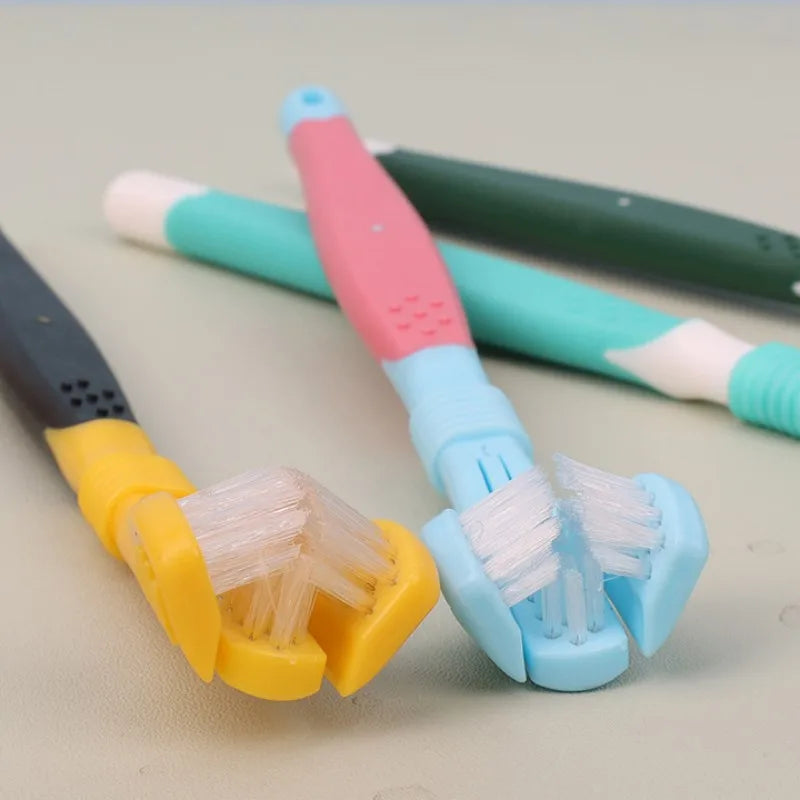 Three Sided Pet Toothbrush Pet Friendly Supplies