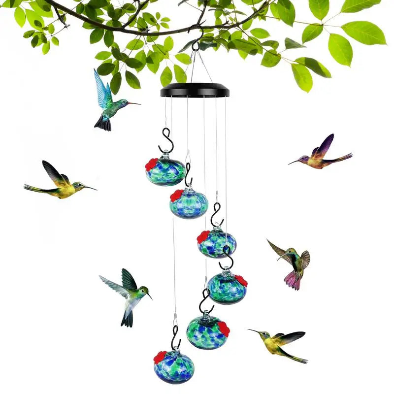 Hummingbird Feeders Bird Feeder With Wind Chimes Pet Friendly Supplies