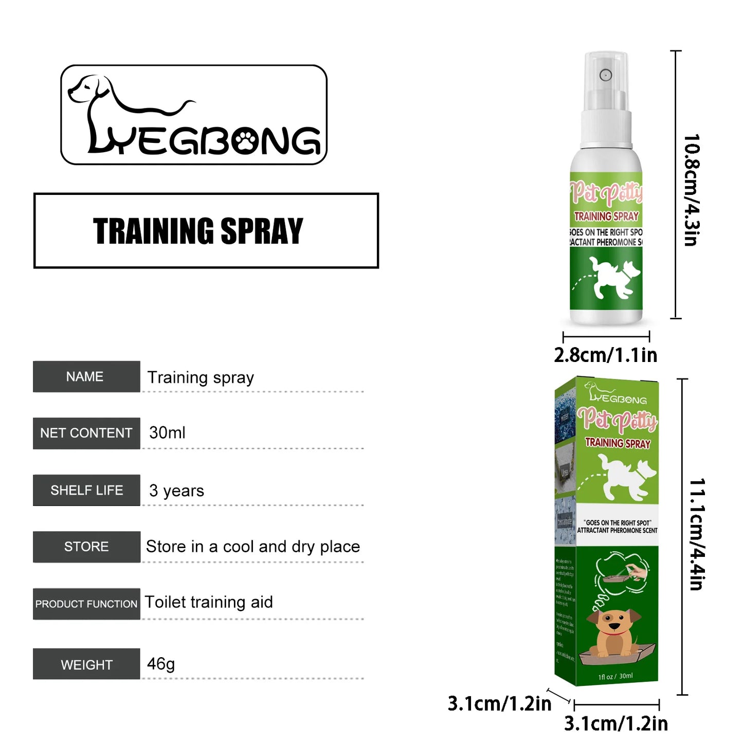 30ml Attractive Scent Toilet Training Spray Pet Friendly Supplies