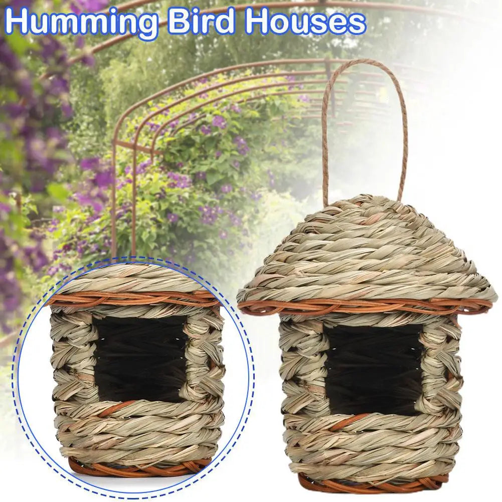 Handwoven Straw Bird Nest Pet Friendly Supplies