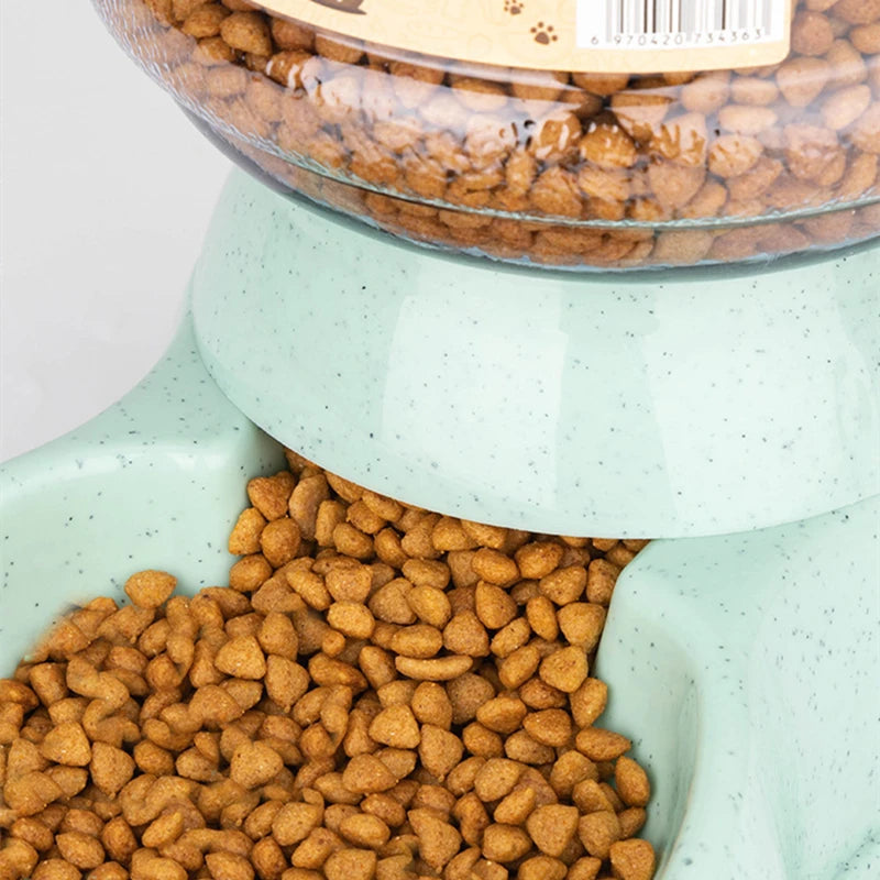 Large Capacity Pet Feeder Bowls & Automatic Water Dispenser