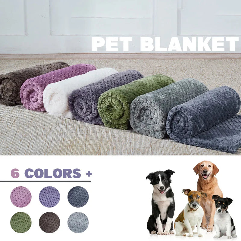 Plush Fleece Dog Blanket Pet Friendly Supplies