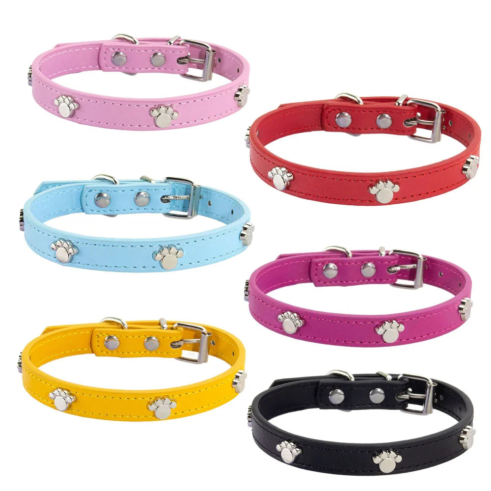 Paw Leather Durable Dog Collars - Pet Friendly Supplies