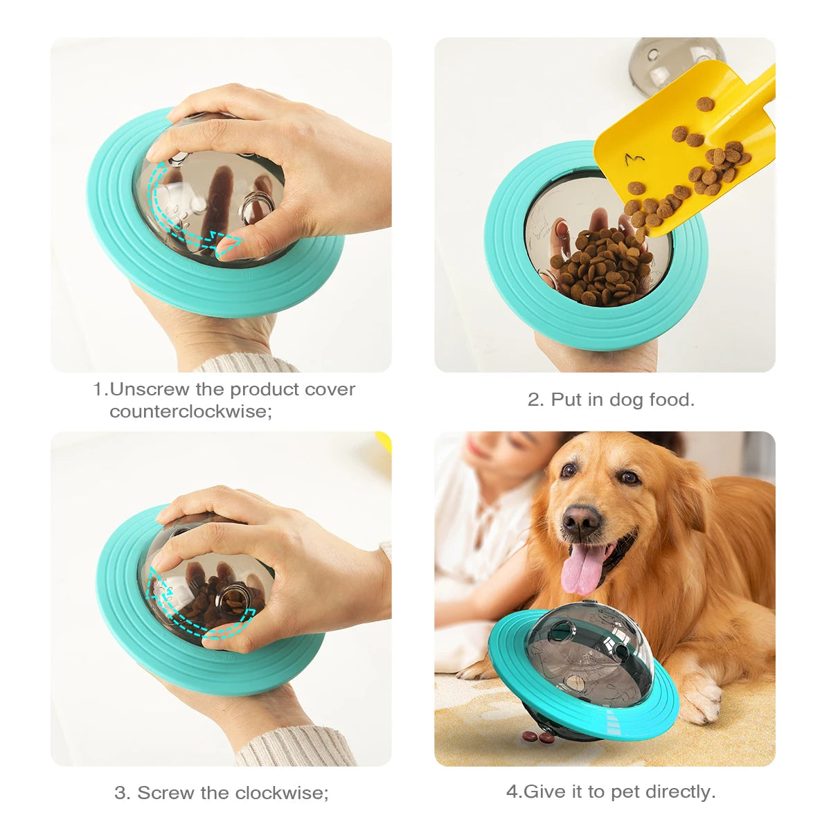 Food Dispensing Spaceship Dog Toy