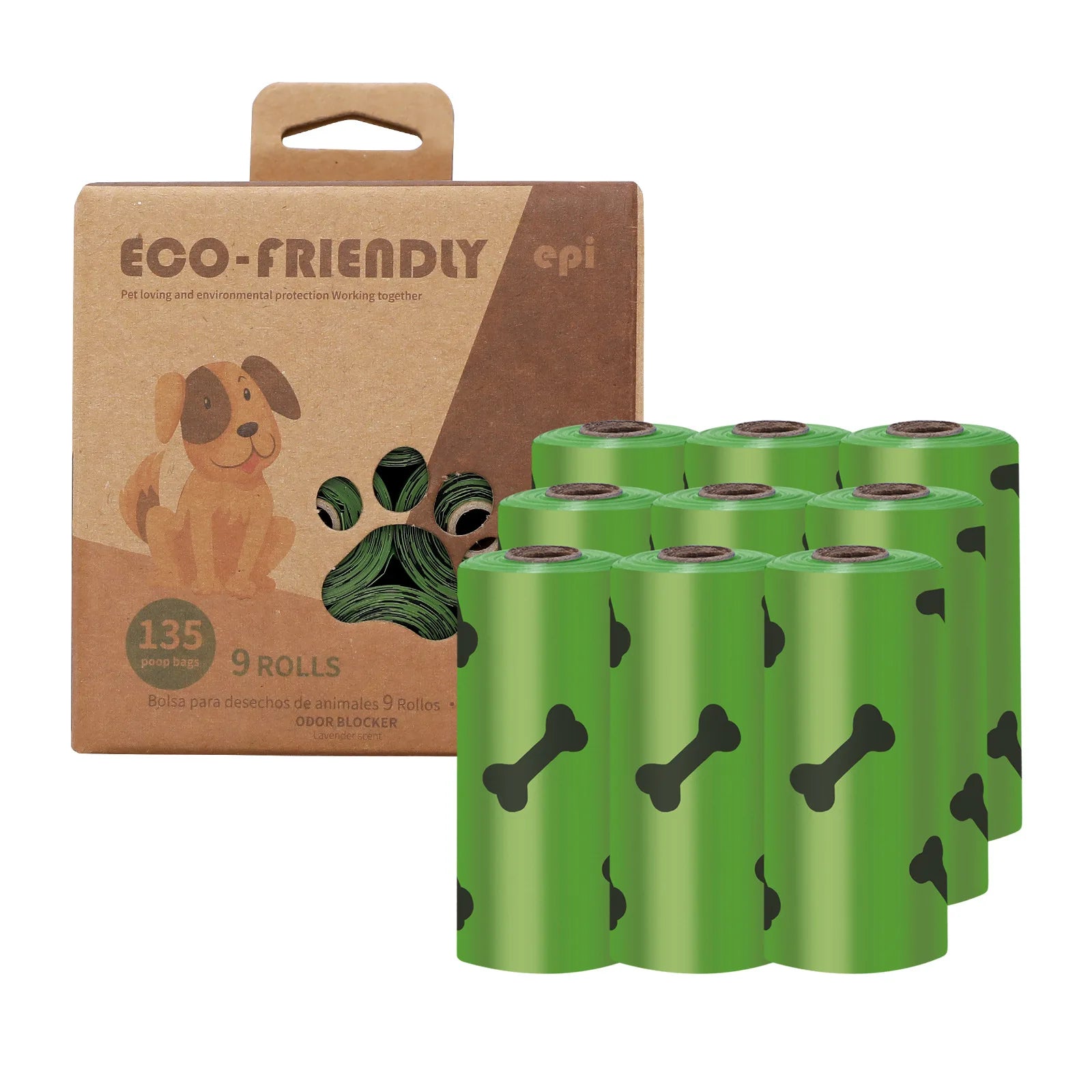 EPI Biodegradable Garbage Dog Poop Bags Pet Friendly Supplies