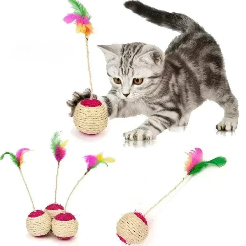 1Pc Cat Toy Sisal Scratching Ball Pet Friendly Supplies