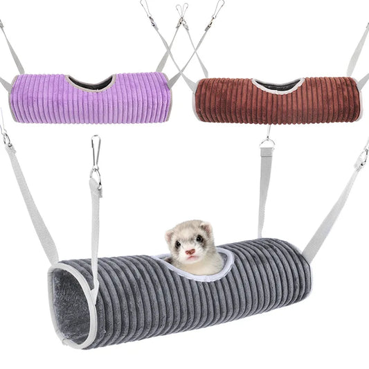 Warm And Cosy Small Animal Hide Tunnel Tube Swing