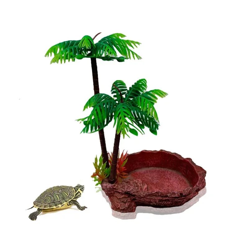 Realistic Pet Reptile Feeder/Water Bowl Pet Friendly Supplies