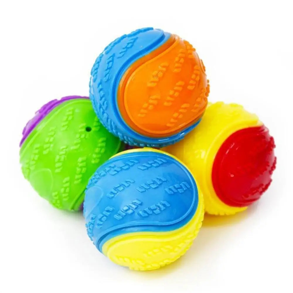 Rubber Bite Resistant Squeaky Ball Pet Friendly Supplies