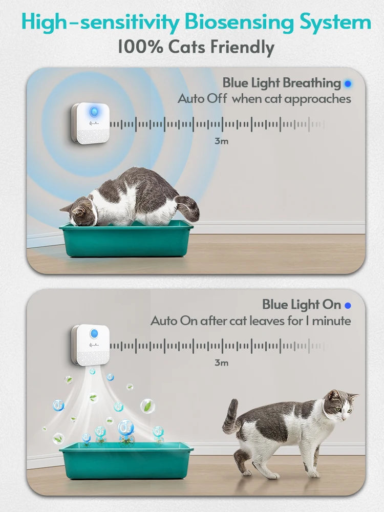 4000mAh Smart Cat Odor Purifier Pet Friendly Supplies