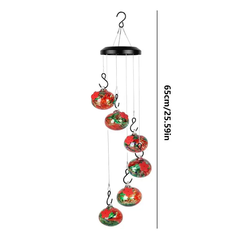 Hummingbird Feeders Bird Feeder With Wind Chimes Pet Friendly Supplies