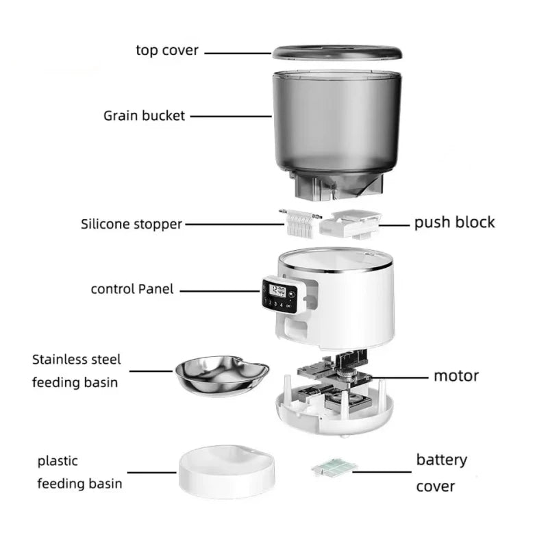 Automatic Smart Pet Feeder 4L Capacity Smart Timer