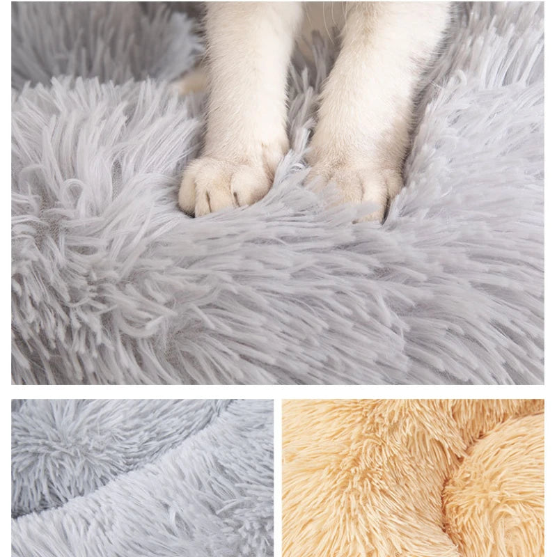 Ultra Soft Comfortable Donut Cuddler Dog Bed Pet Friendly Supplies