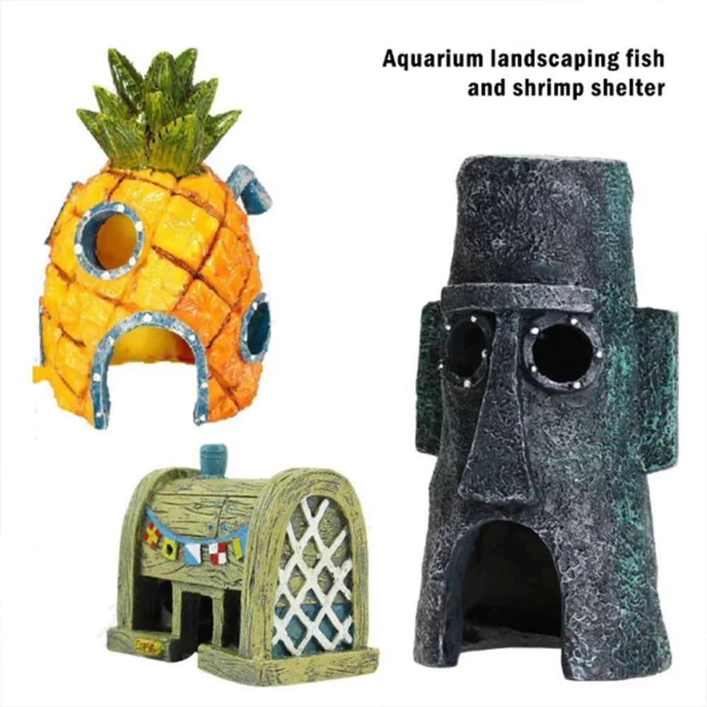 Cartoon Fish Tank Decor Figure Ornaments Pet Friendly Supplies