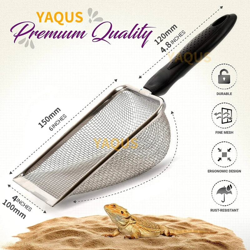 Pet Cleaning Tools Stainless Steel Feces Shovel Net Pet Friendly Supplies