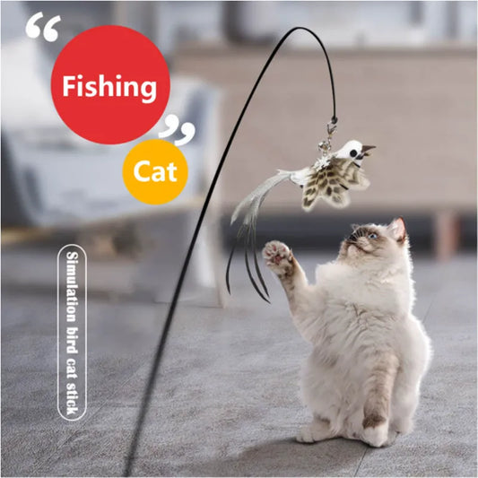 Simulation Bird Interactive Funny Cat Stick Pet Friendly Supplies