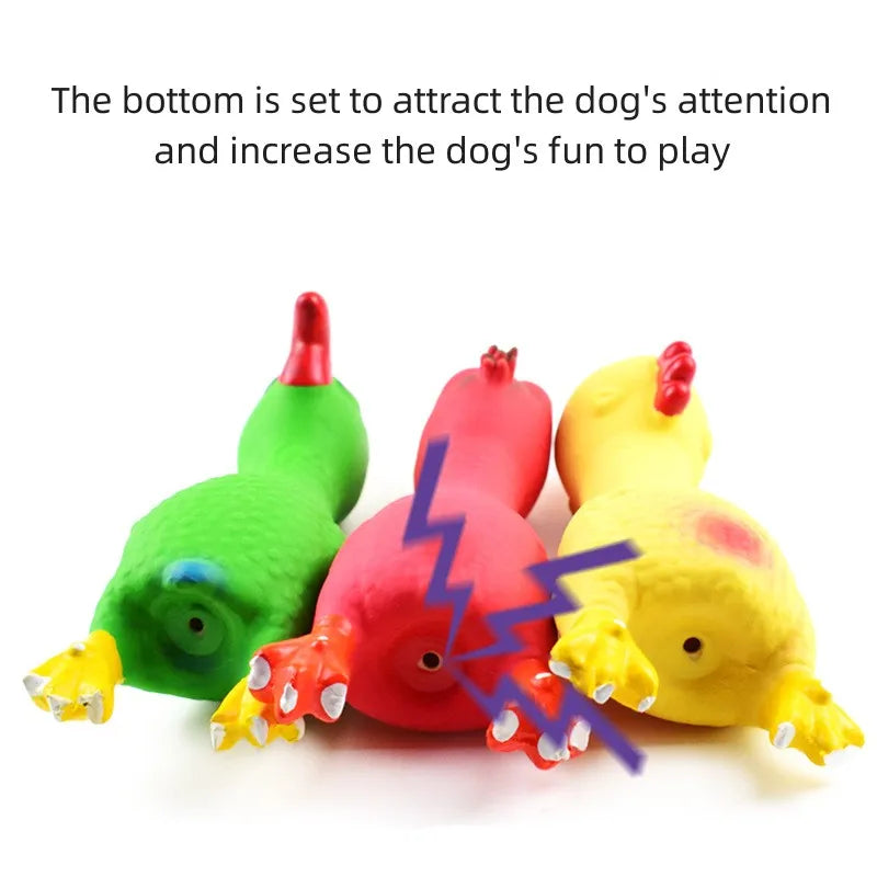 Cute Latex Chicken Shape Pet Squeak Toys Pet Friendly Supplies