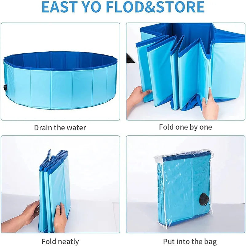 Foldable Dog Swimming Pool Pet Friendly Supplies