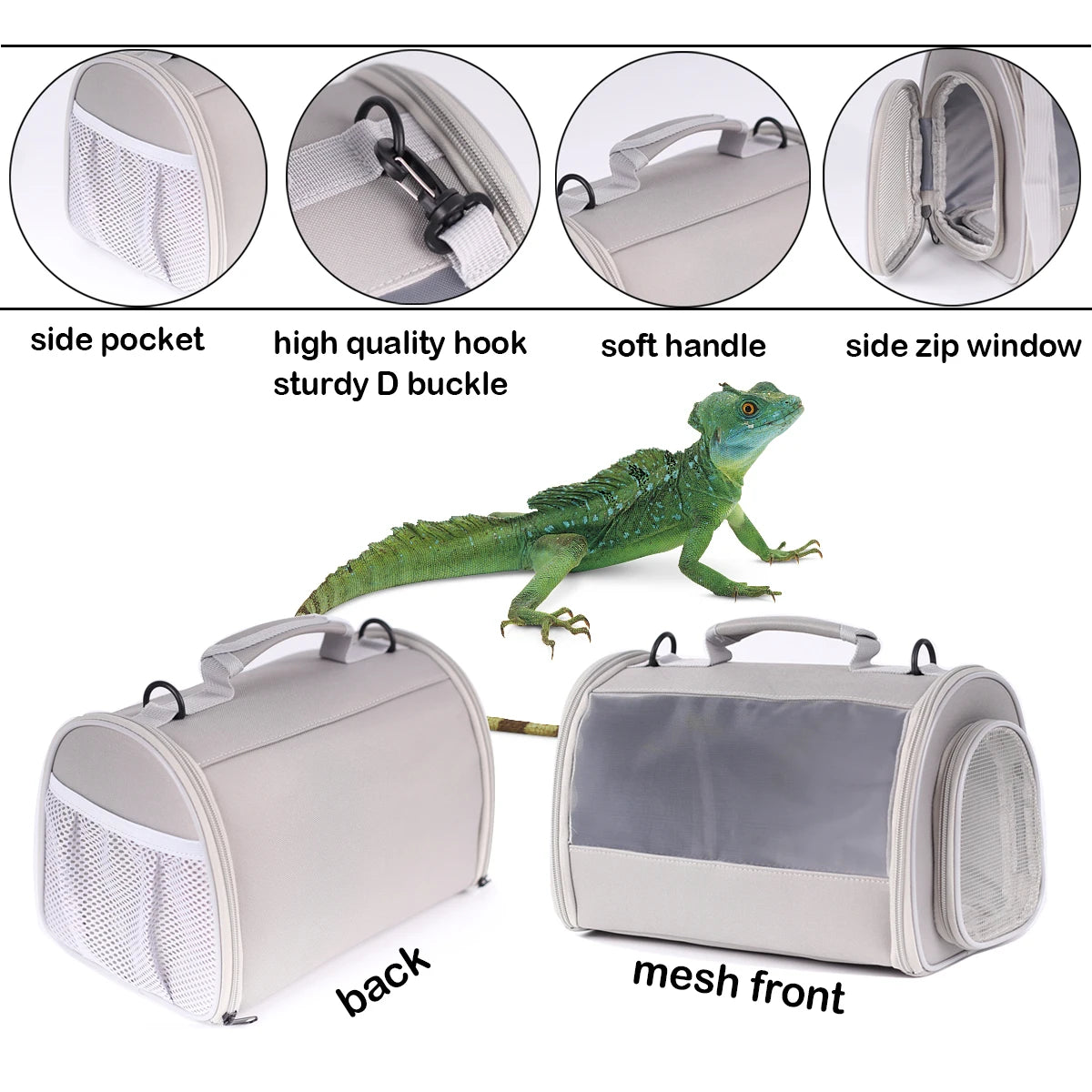 Portable Clear Small Animal Transport Cage Breathable Window Collapsible Outdoor Bag Pet Friendly Supplies