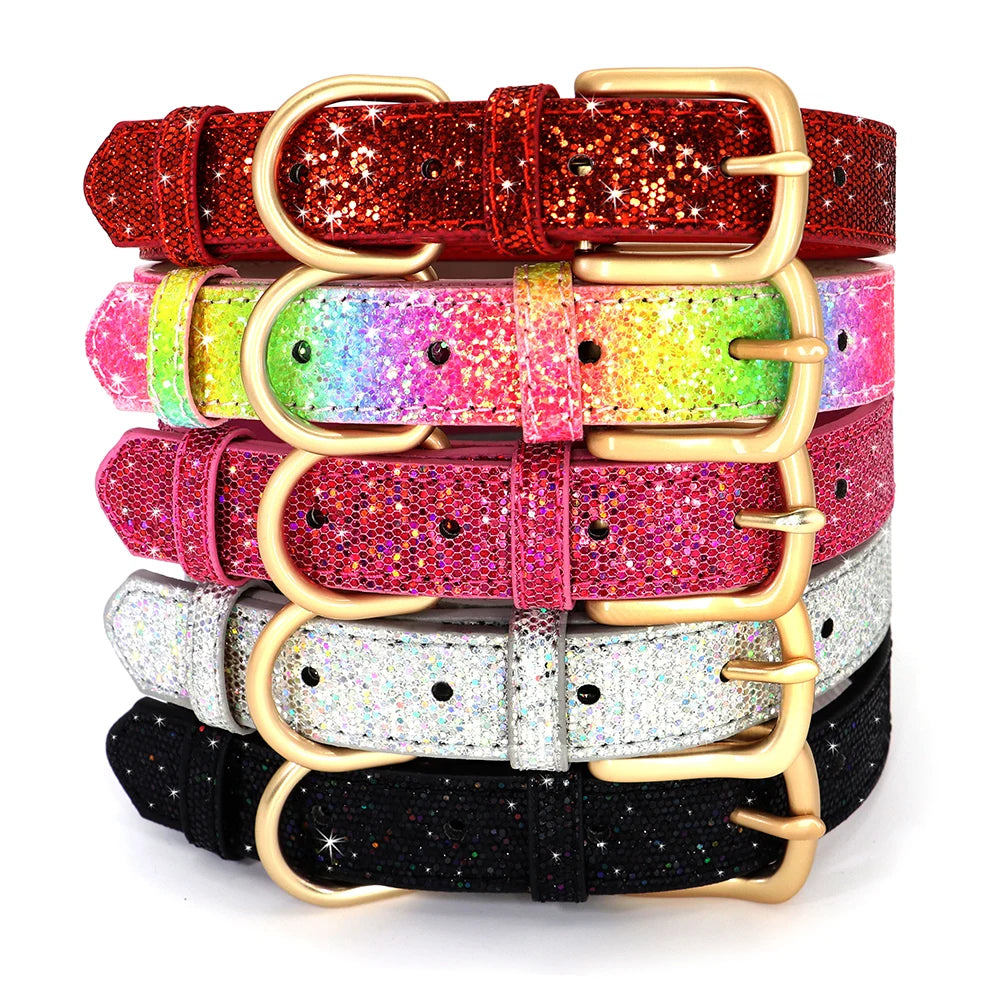 Beautiful Glittery Personalised Dog Collar - Pet Friendly Supplies