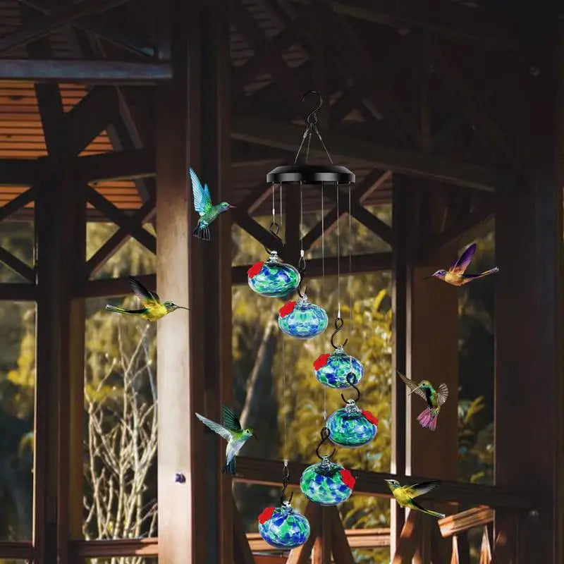 Hummingbird Feeders Bird Feeder With Wind Chimes Pet Friendly Supplies