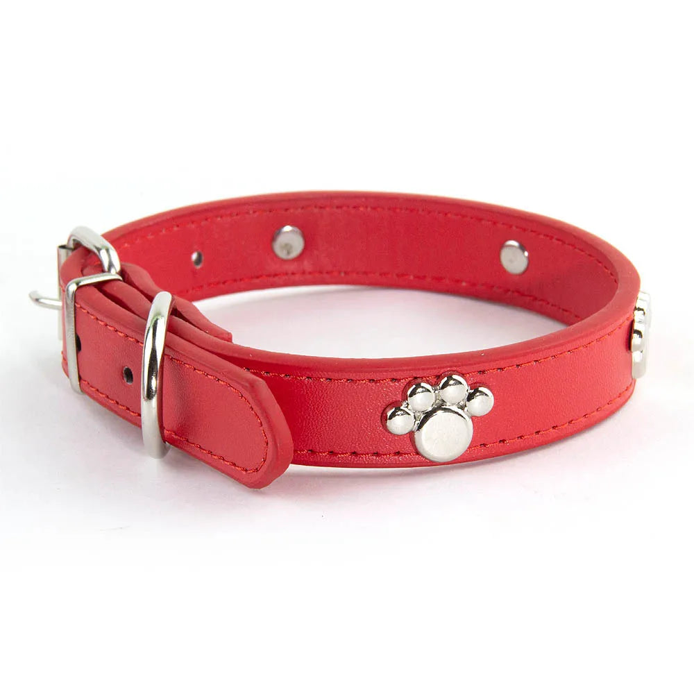 Paw Leather Durable Dog Collars - Pet Friendly Supplies