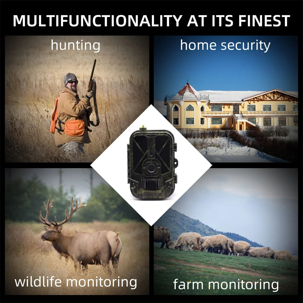 4G HD LIVE Video Lithium Battery Cellular Trail Camera 50MP 4K Wireless Game APP Cloud Service Waterproof IP66 Wildlife Cam - Pet Friendly Supplies