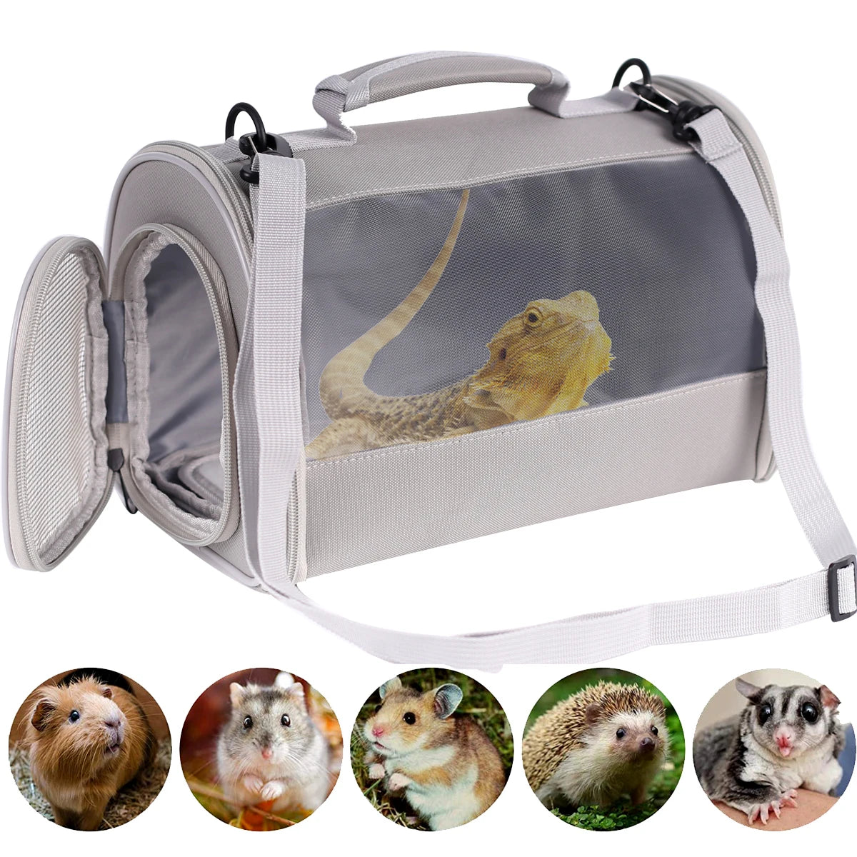 Portable Clear Small Animal Transport Cage Breathable Window Collapsible Outdoor Bag Pet Friendly Supplies