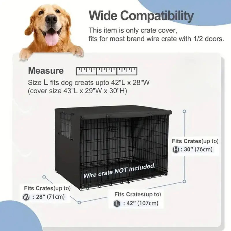 Durable Waterproof Dog Crate Cover - Pet Friendly Supplies