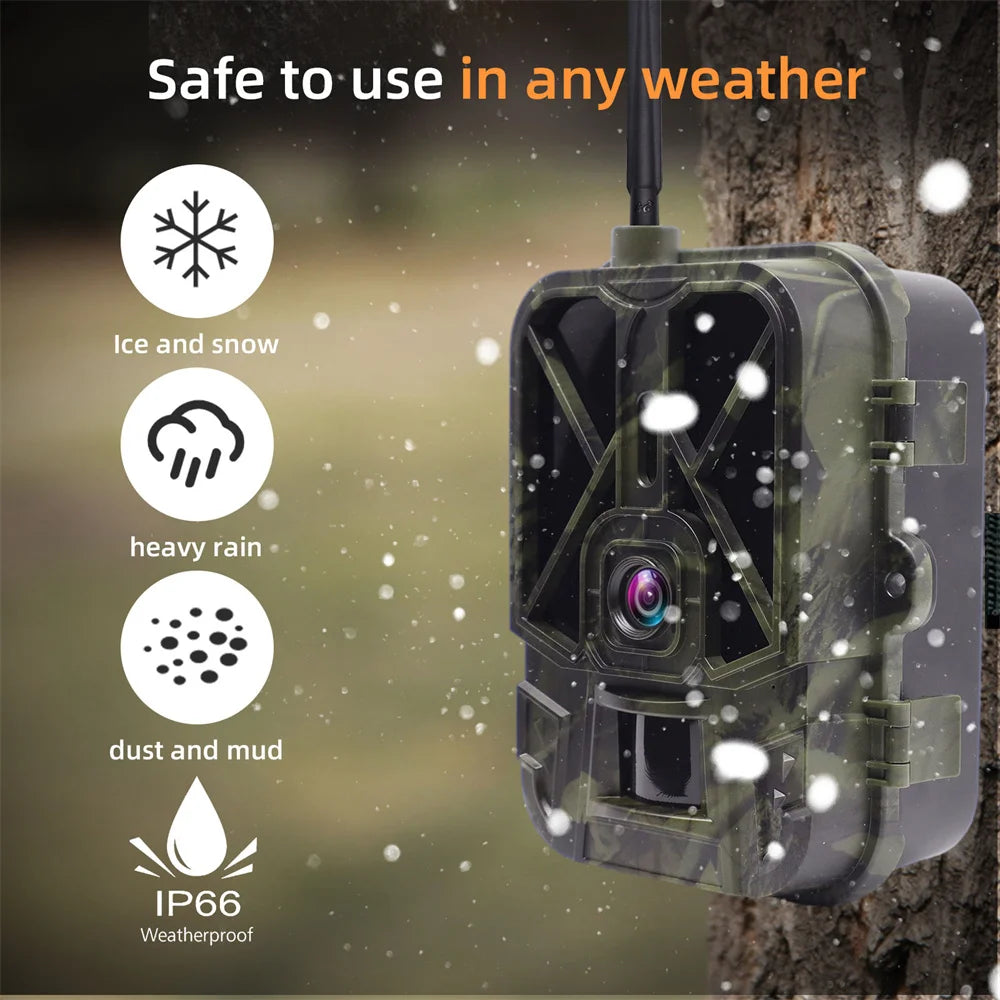 4G HD LIVE Video Lithium Battery Cellular Trail Camera 50MP 4K Wireless Game APP Cloud Service Waterproof IP66 Wildlife Cam - Pet Friendly Supplies