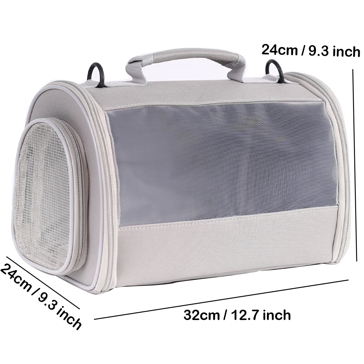 Portable Clear Small Animal Transport Cage Breathable Window Collapsible Outdoor Bag Pet Friendly Supplies