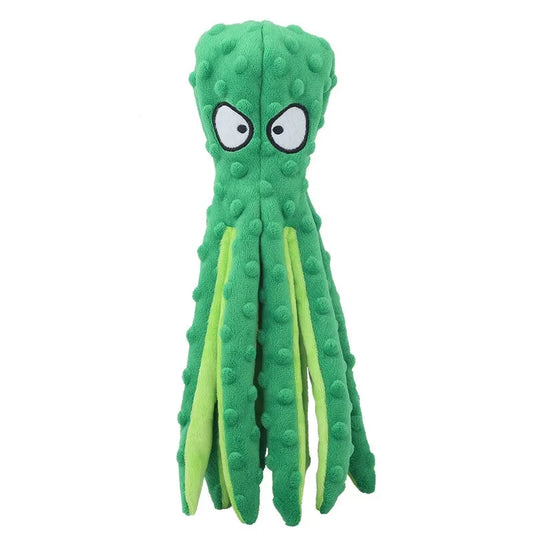 Plush Octopus Squeaky Dog Toy