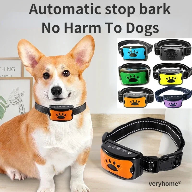 USB Electric Ultrasonic  Anti Barking Device Vibration Collar Pet Friendly Supplies