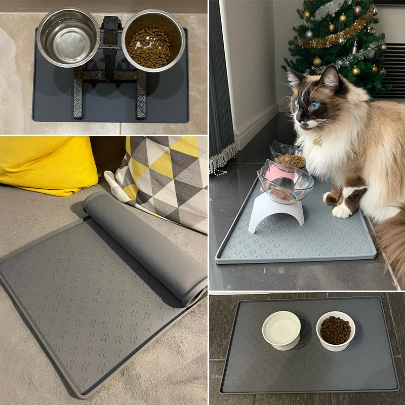 Cute Waterproof Feeding Mat Pet Friendly Supplies