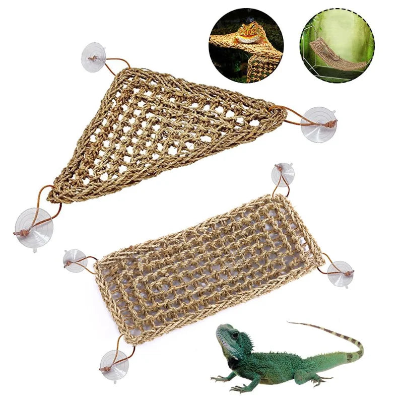 Animal Seaweed Mats Hammock Terrarium Decoration Pet Friendly Supplies