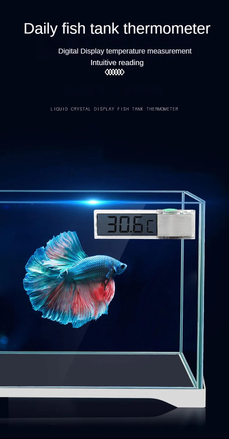 Aquarium Thermometer Electronic LCD Digital Fish Tank Temperature Measurement Pet Friendly Supplies