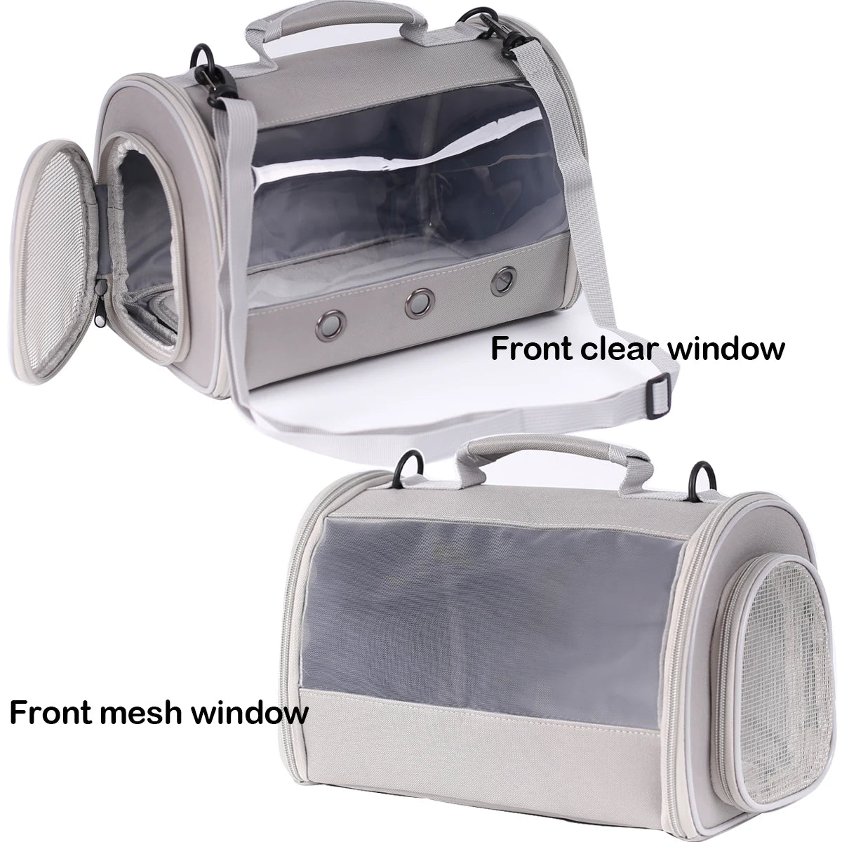 Portable Clear Small Animal Transport Cage Breathable Window Collapsible Outdoor Bag Pet Friendly Supplies