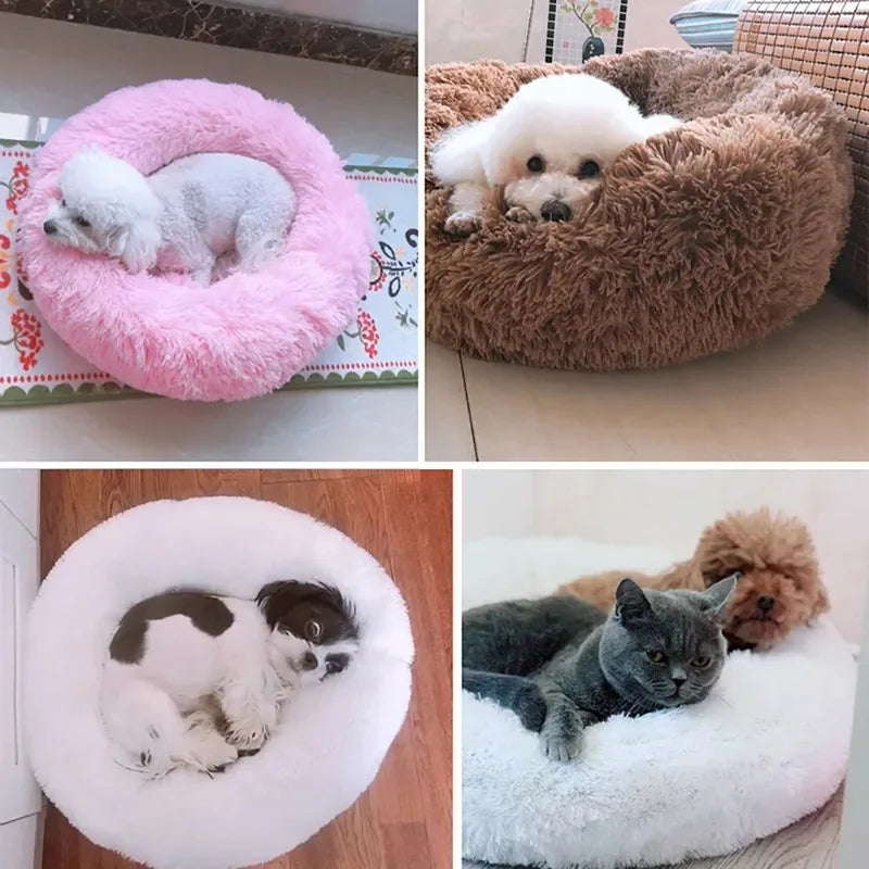 Ultra Soft Comfortable Donut Cuddler Dog Bed Pet Friendly Supplies