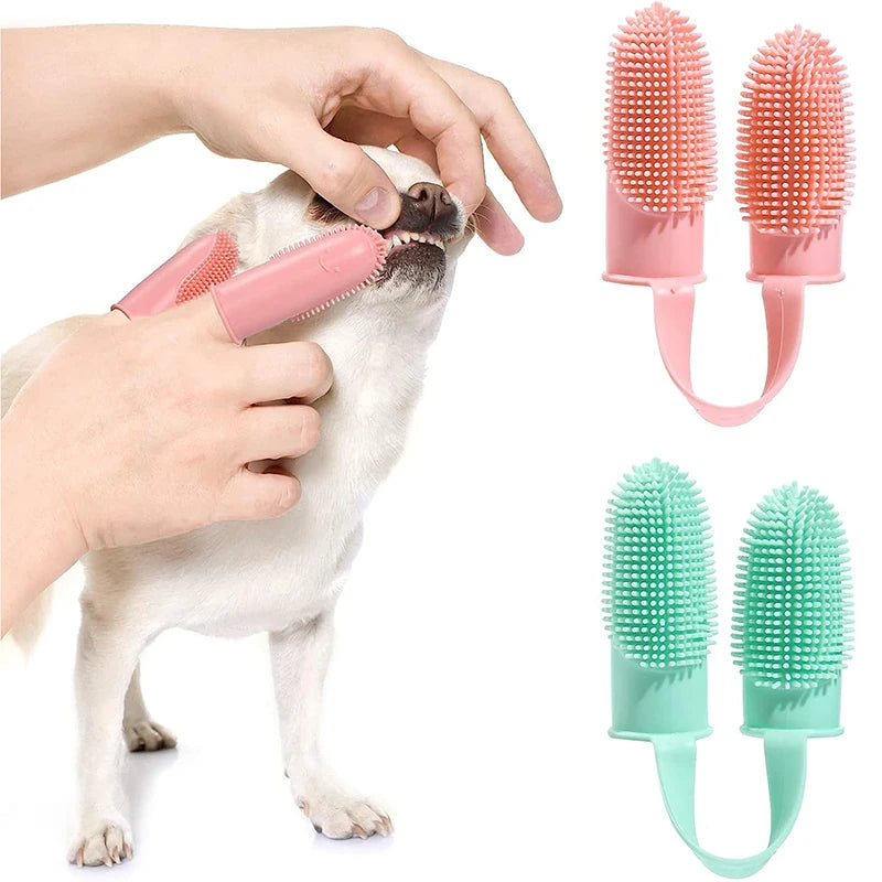 Super Soft Silicone Finger Toothbrush Pet Friendly Supplies