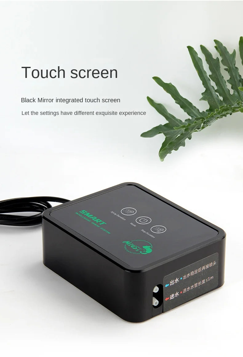 Intelligent Automatic Reptile Fogger Touch Screen Humidifier Timer Mist Rainforest Spray System Set Pet Friendly Supplies