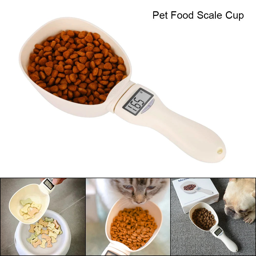 Pet Food Measuring Scoop Food Scale Electronic Dog Cat Feeding Bowl Detachable Measuring Tool Digital Display Pet Friendly Supplies